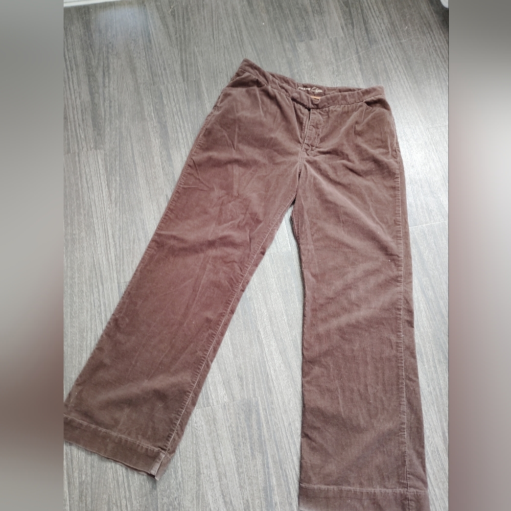 Elegant Brown Boot Cut Corduroy Pants